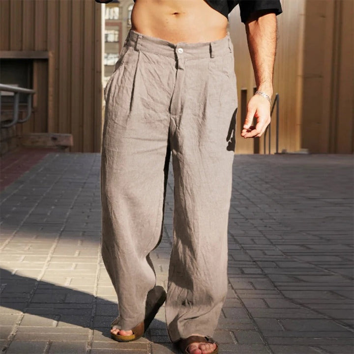 Men's Wide Linen Mix Summer Pants