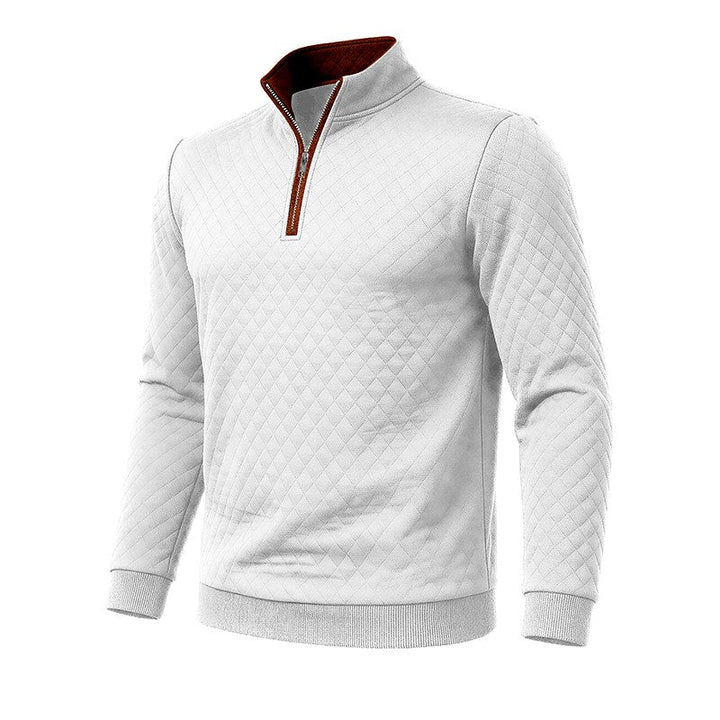 Men's Diamond Quilted Quarter Zip Pullover