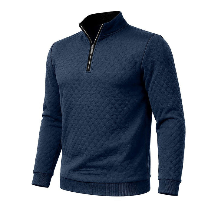 Men's Diamond Quilted Quarter Zip Pullover