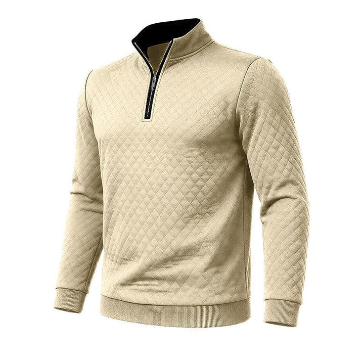Men's Diamond Quilted Quarter Zip Pullover