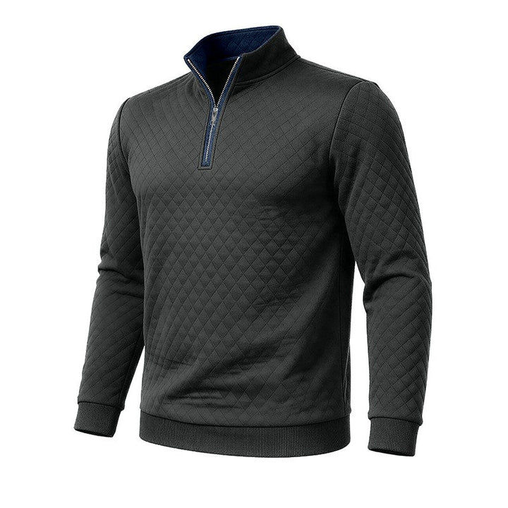 Men's Diamond Quilted Quarter Zip Pullover