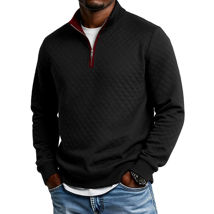 Men's Diamond Quilted Quarter Zip Pullover