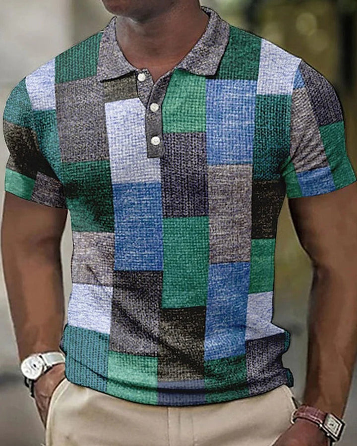 Men's Checkered Polo Shirt – Stylish Design for Ultimate Comfort