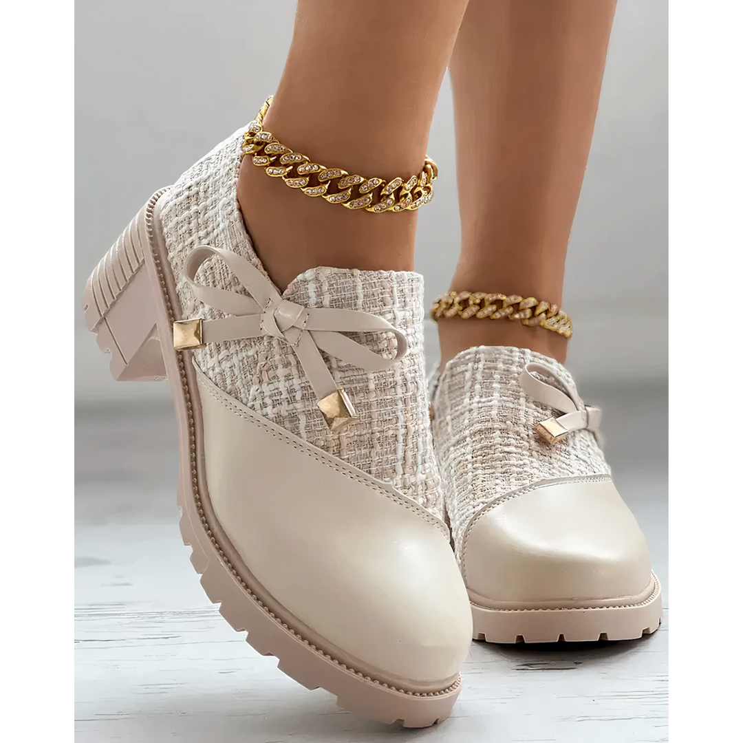 Sophia | Women's Elegant Block-Heeled Shoes with Pointed Accents
