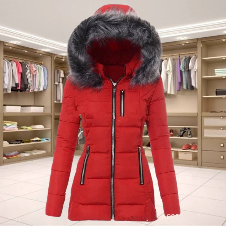 Women's Warm Faux Fur Trimmed Winter Jacket
