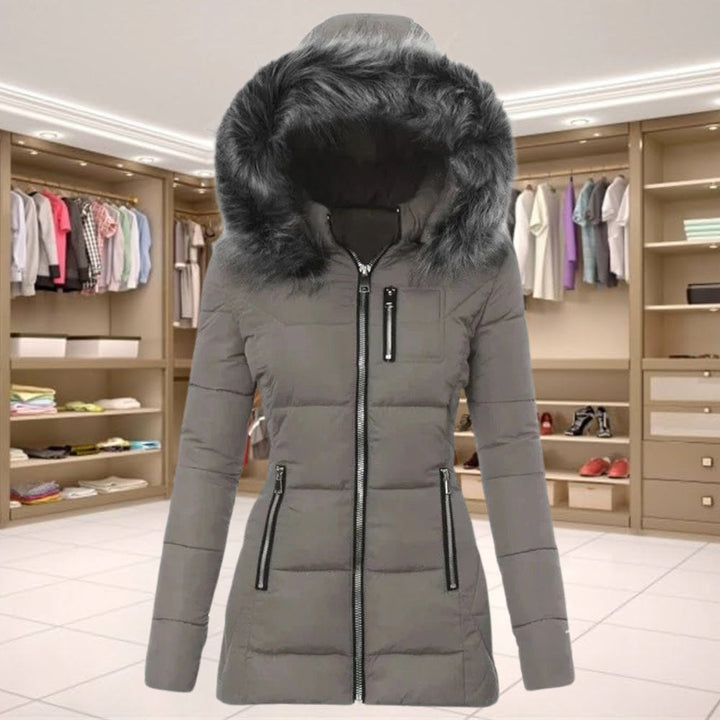 Women's Warm Faux Fur Trimmed Winter Jacket