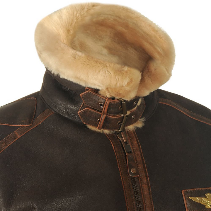 Men's Durable Winter Aviator Jacket for Warmth and Style