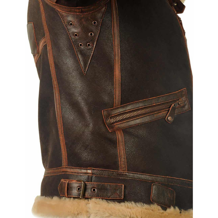 Men's Durable Winter Aviator Jacket for Warmth and Style