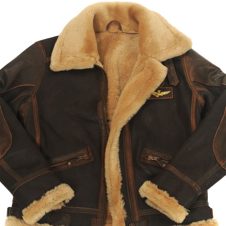 Men's Durable Winter Aviator Jacket for Warmth and Style