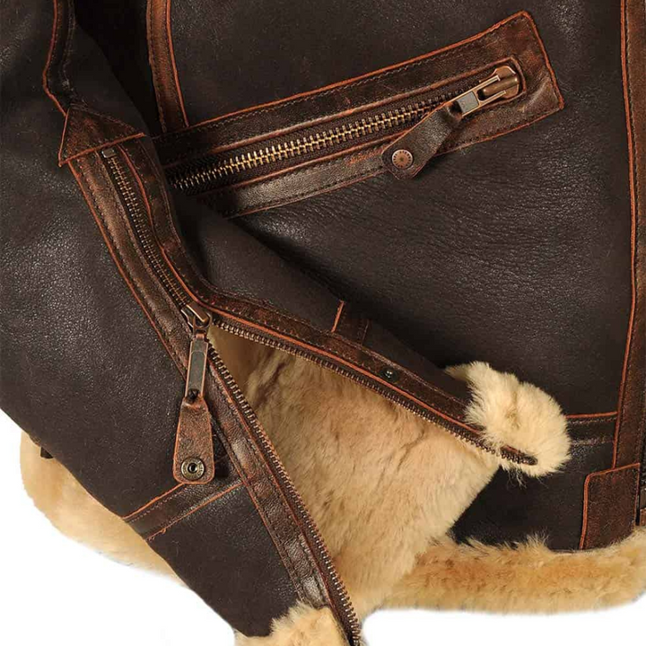 Men's Durable Winter Aviator Jacket for Warmth and Style