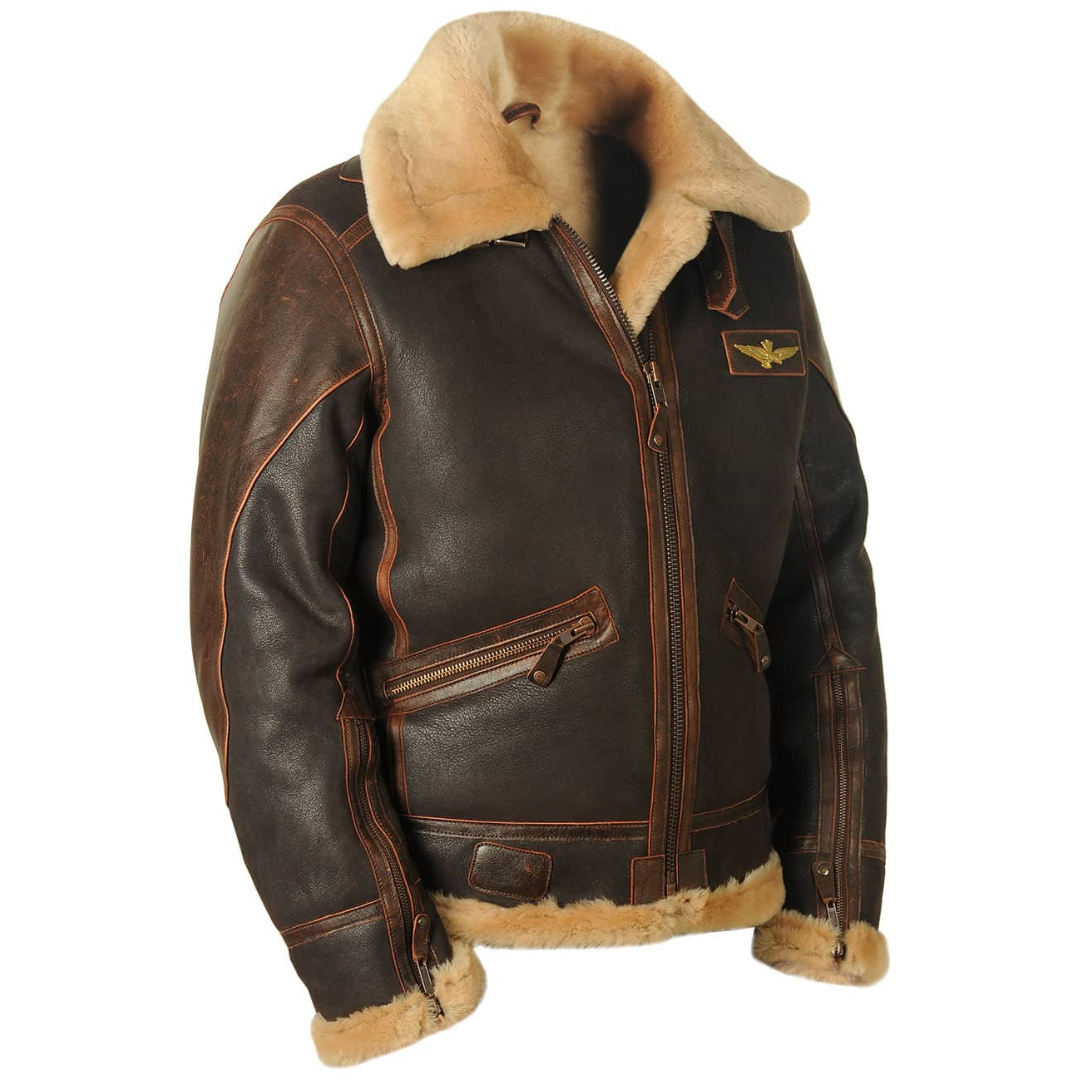 Men's Durable Winter Aviator Jacket for Warmth and Style