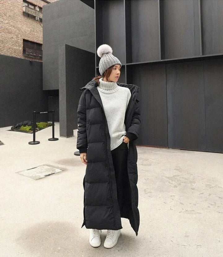 Women's Maxi Hooded Winter Puffer Coat