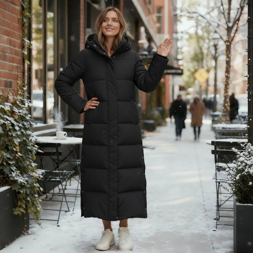 Women's Maxi Hooded Winter Puffer Coat