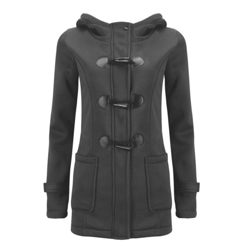 Women's Stylish Hooded Parka Jacket with Removable Hood