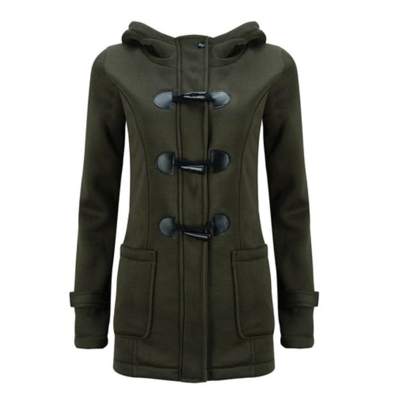 Women's Stylish Hooded Parka Jacket with Removable Hood