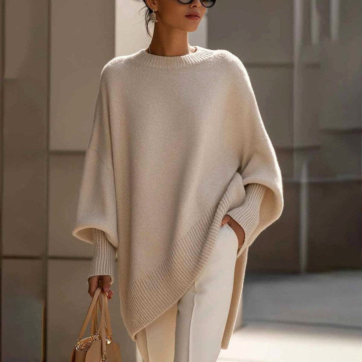 Women's Round Neck Oversized Knit Sweater