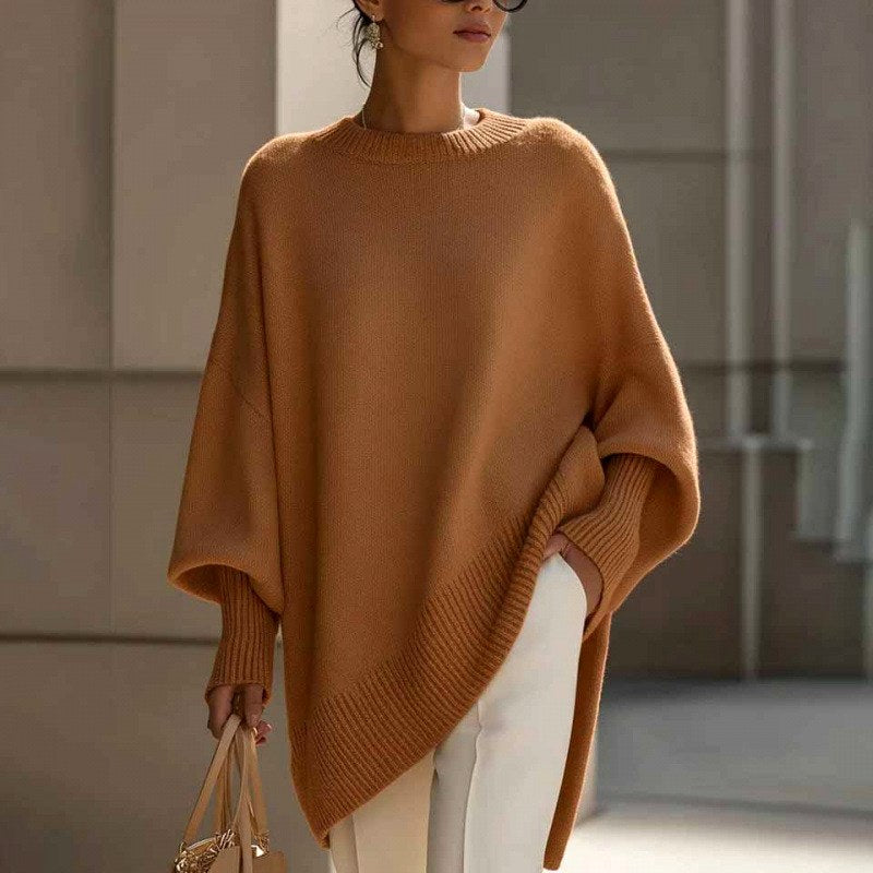 Women's Round Neck Oversized Knit Sweater
