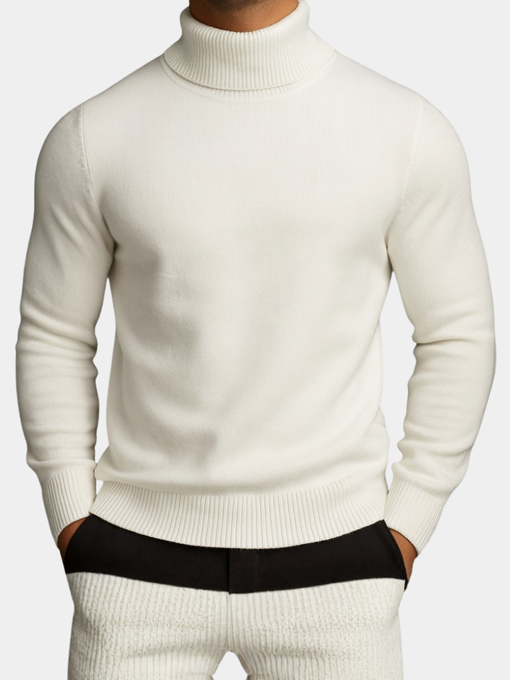 Men's Ribbed Turtleneck Sweater