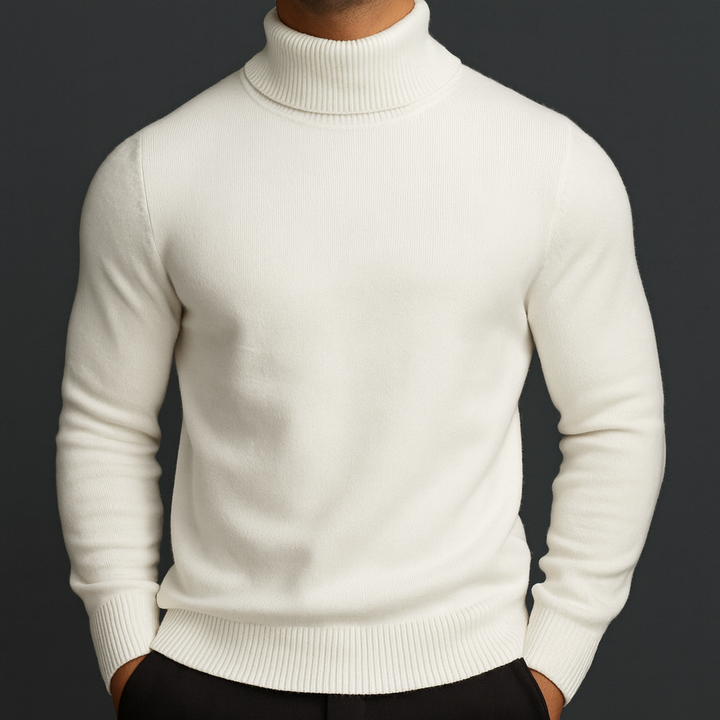 Men's Ribbed Turtleneck Sweater