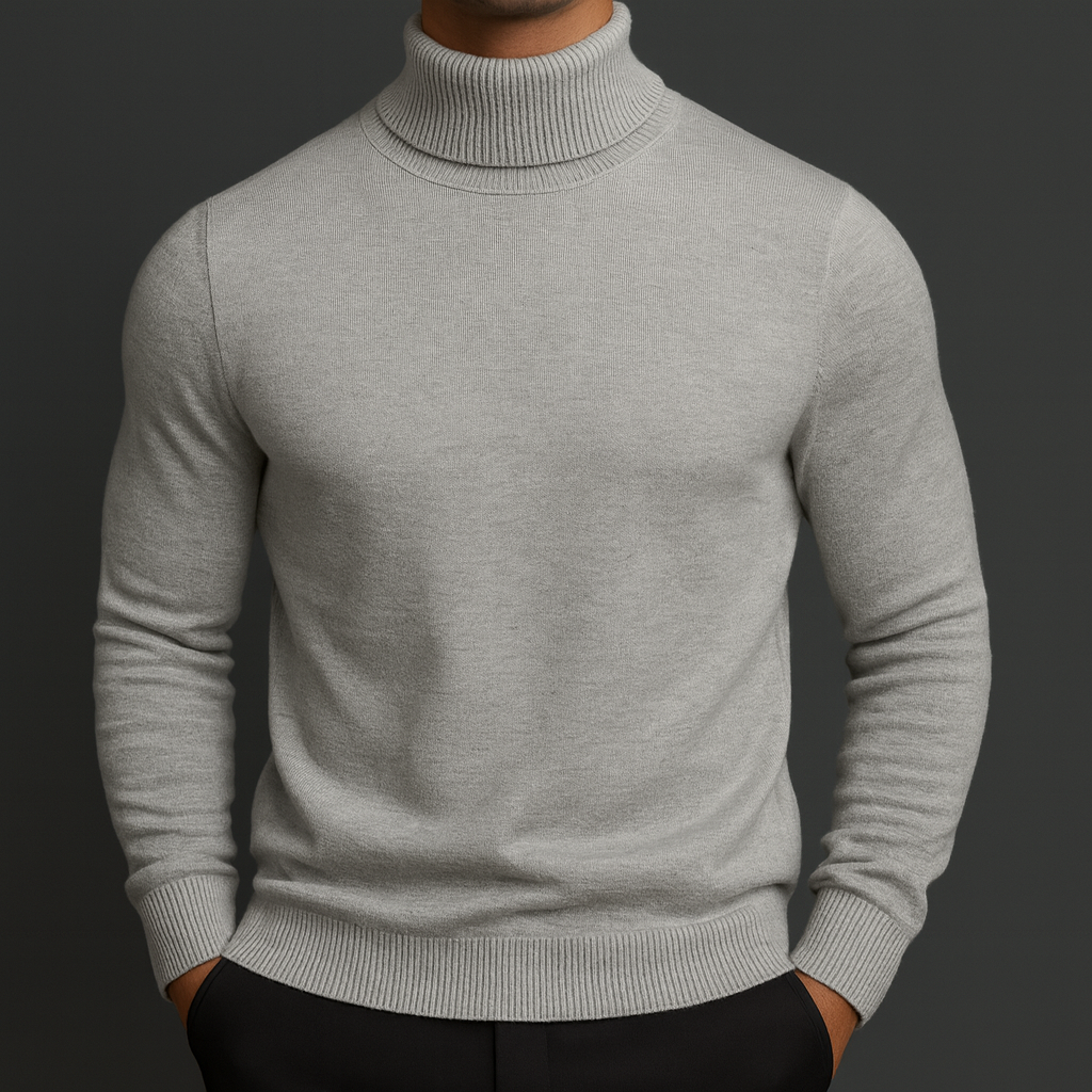 Men's Ribbed Turtleneck Sweater