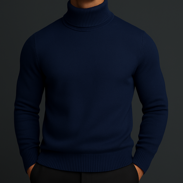 Men's Ribbed Turtleneck Sweater