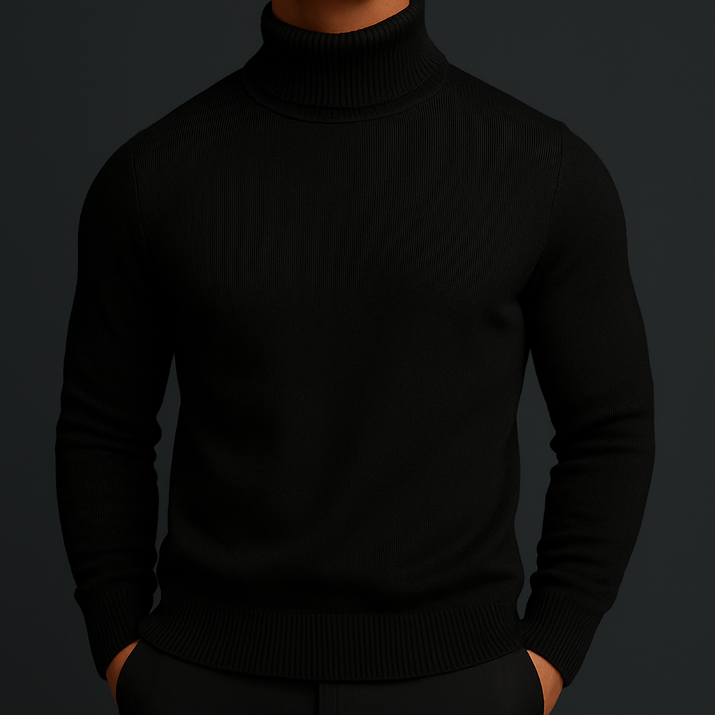 Men's Ribbed Turtleneck Sweater