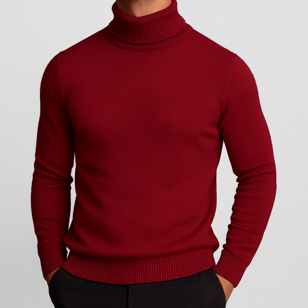 Men's Ribbed Turtleneck Sweater