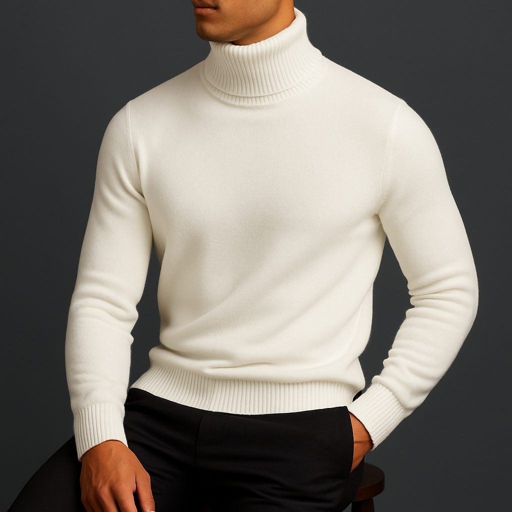 Men's Ribbed Turtleneck Sweater