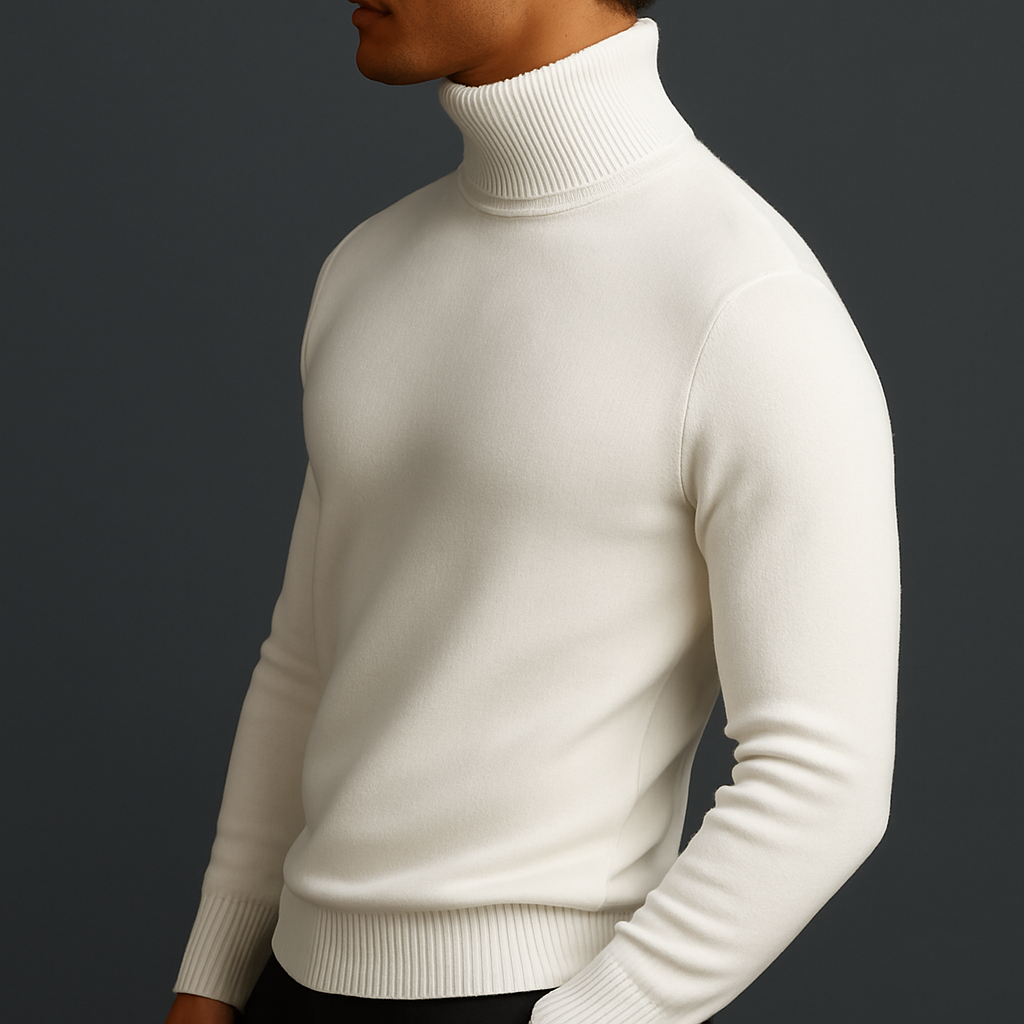 Men's Ribbed Turtleneck Sweater