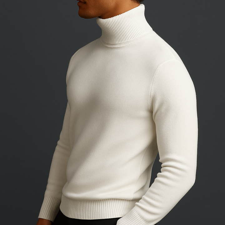 Men's Ribbed Turtleneck Sweater
