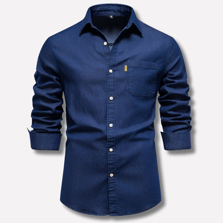 Men's Casual Long-Sleeve Denim Shirt