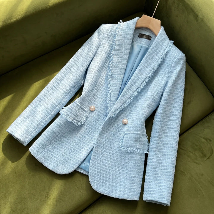 Women's Fringed Tweed Blazer