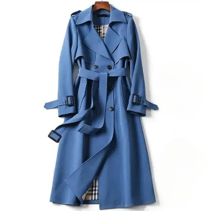 Women's Double-Breasted Longline Trench Coat