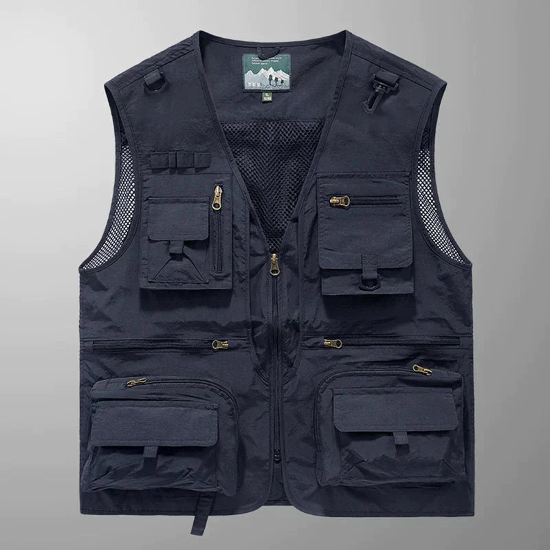 Men's Rugged and Functional Outdoor Cargo Vest