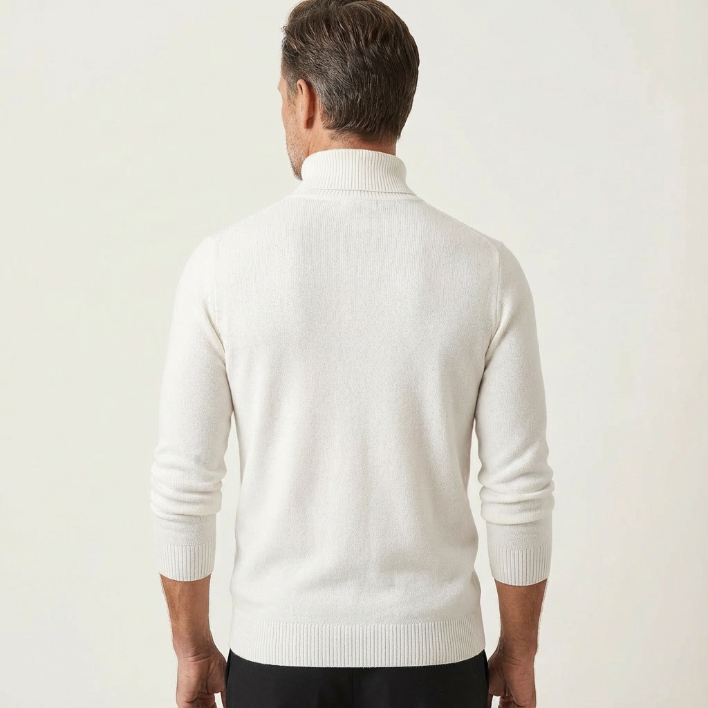 Men's Ribbed Roll-Neck Sweater