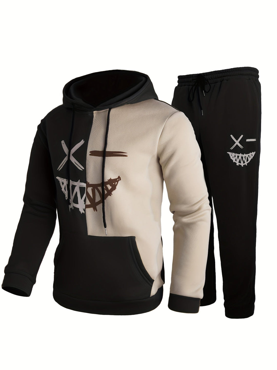 Men's Hooded Sweatshirt and Jogging Pants Set