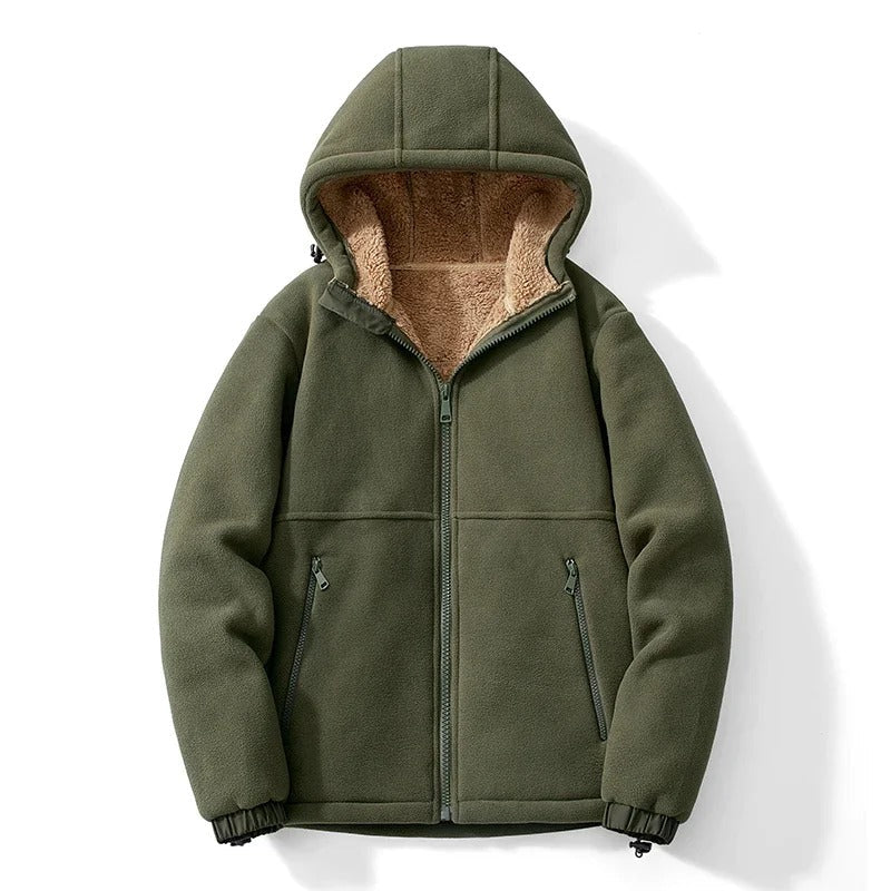 Men's Fleece Feeder Hooded Jacket for Ultimate Comfort and Warmth
