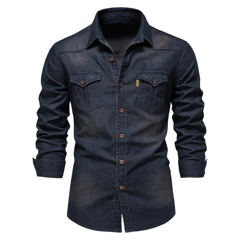 Men's Western Style Denim Shirt