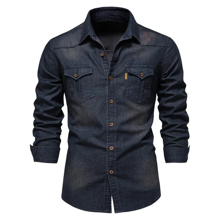 Men's Western Style Denim Shirt