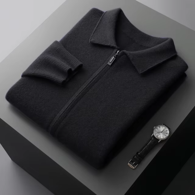 Men's Stylish and Versatile Full-Zip Cardigan