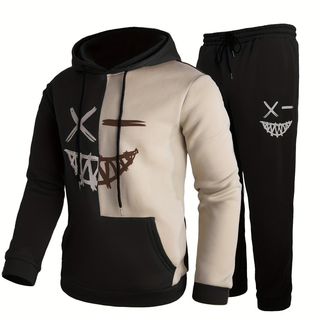 Men's Hooded Sweatshirt and Jogging Pants Set