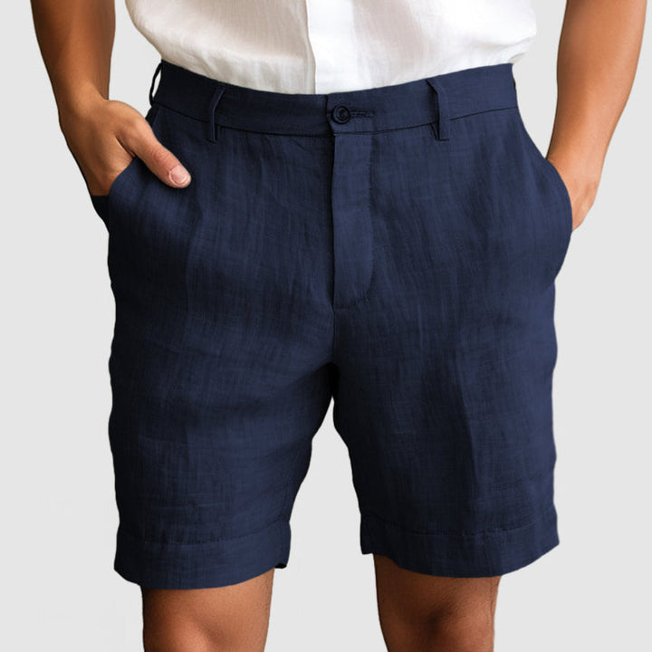 Men's Casual Cotton and Linen Blend Shorts
