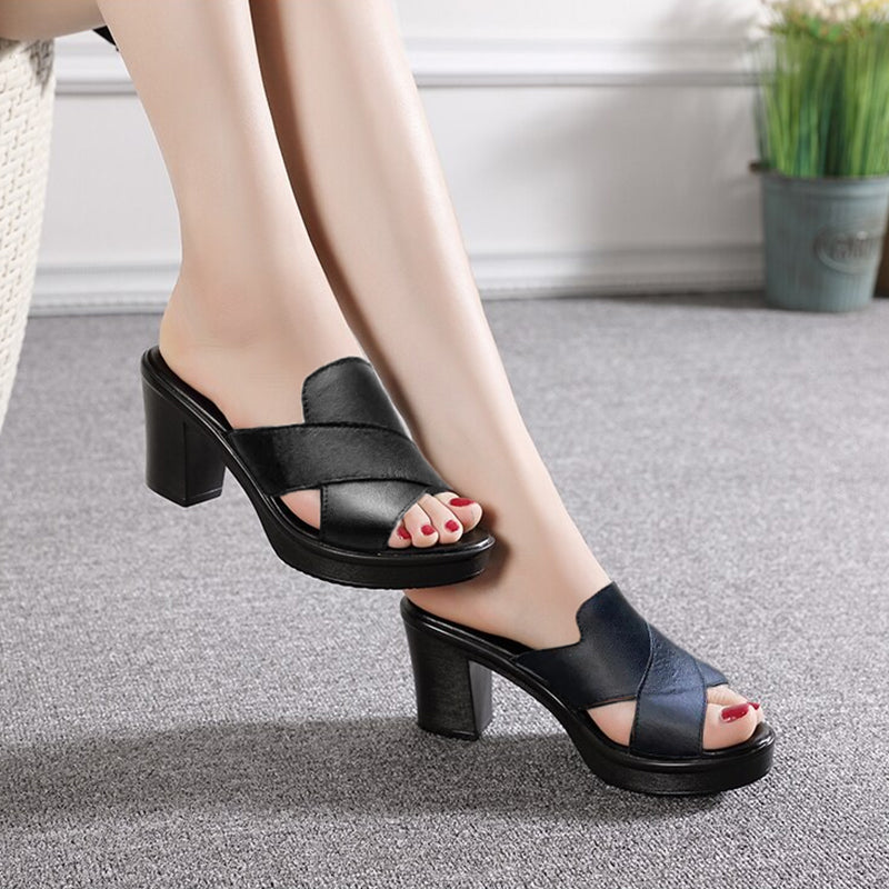 Valeria | Women's Fashionable Platform Sandals with Block Heel