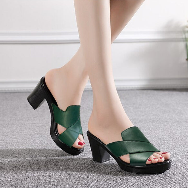 Valeria | Women's Fashionable Platform Sandals with Block Heel