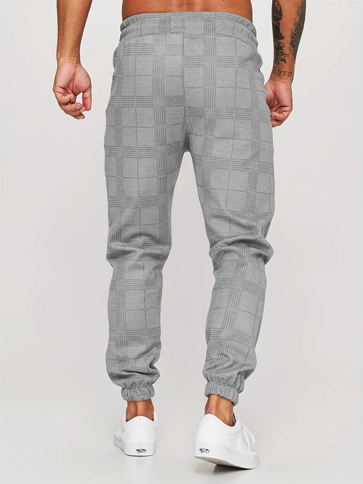 Men's Checkered Slim Fit Joggers