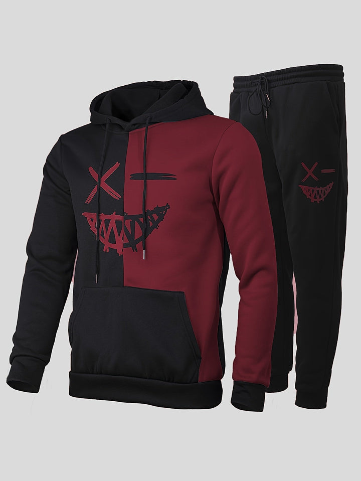 Men's Hooded Sweatshirt and Jogging Pants Set