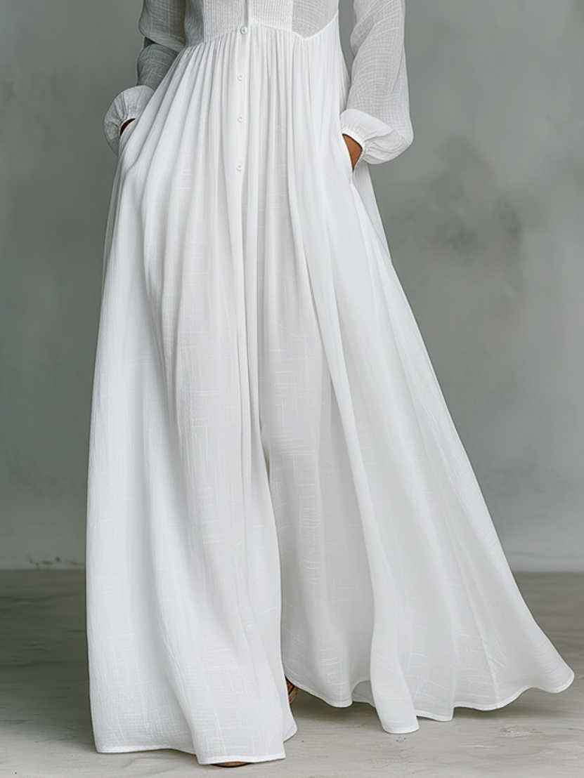 Vitoria | Women's Flowing Minimalist Maxi Dress-Trendy 4 Fit