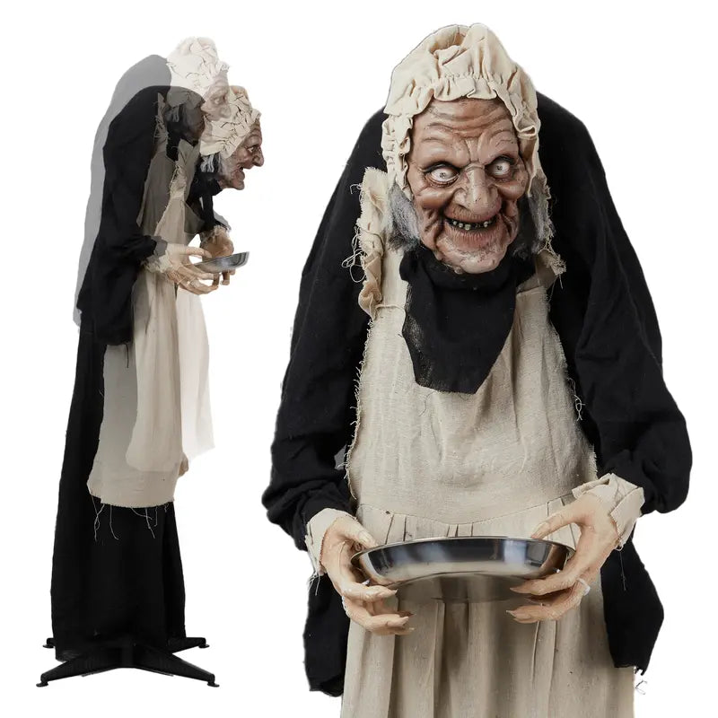 Halloween's 5ft Animated Figure with Sound-Activated Movement & LED Eyes