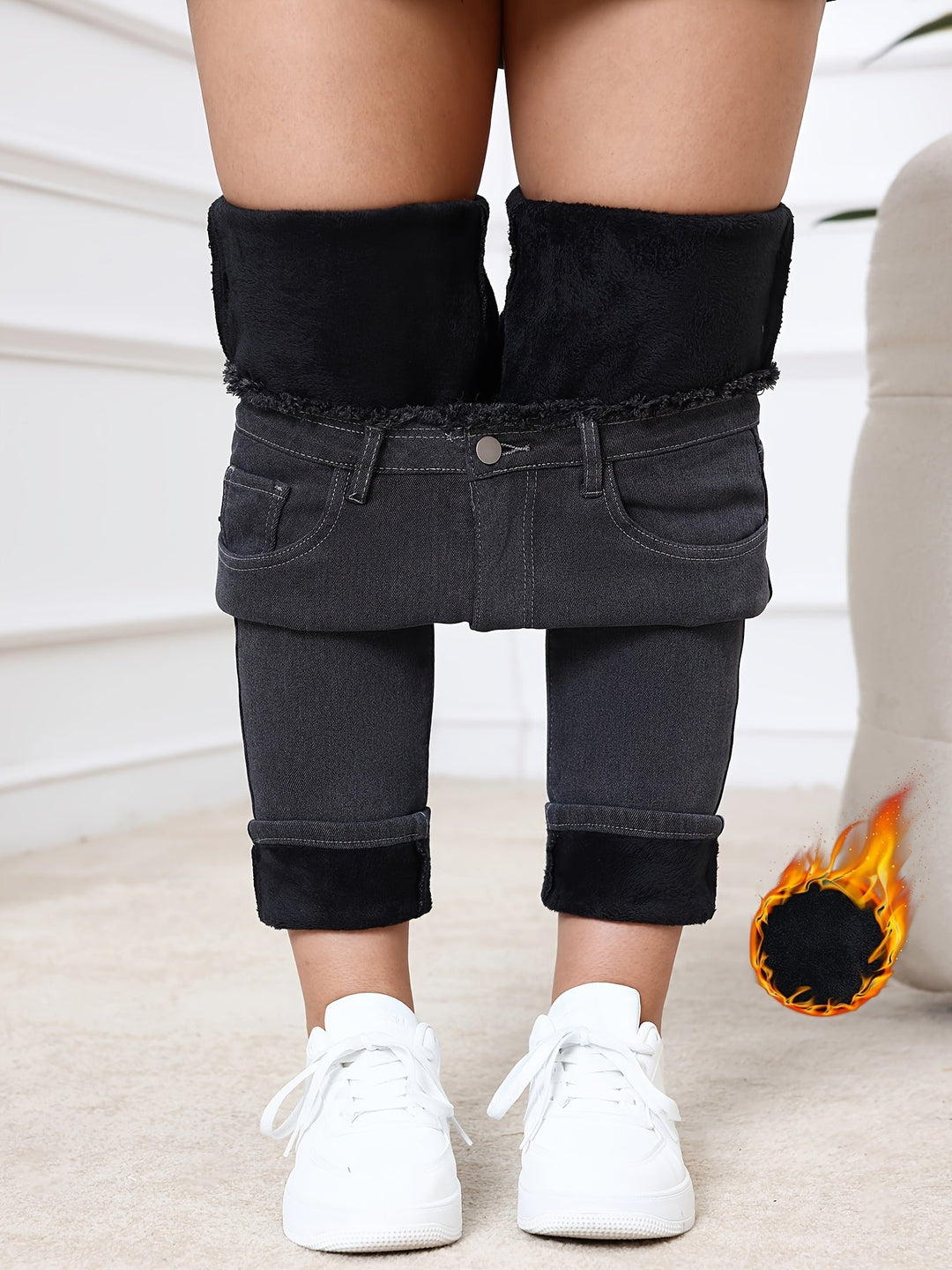 Eliana | Women's Fleece Lined Skinny Jeans