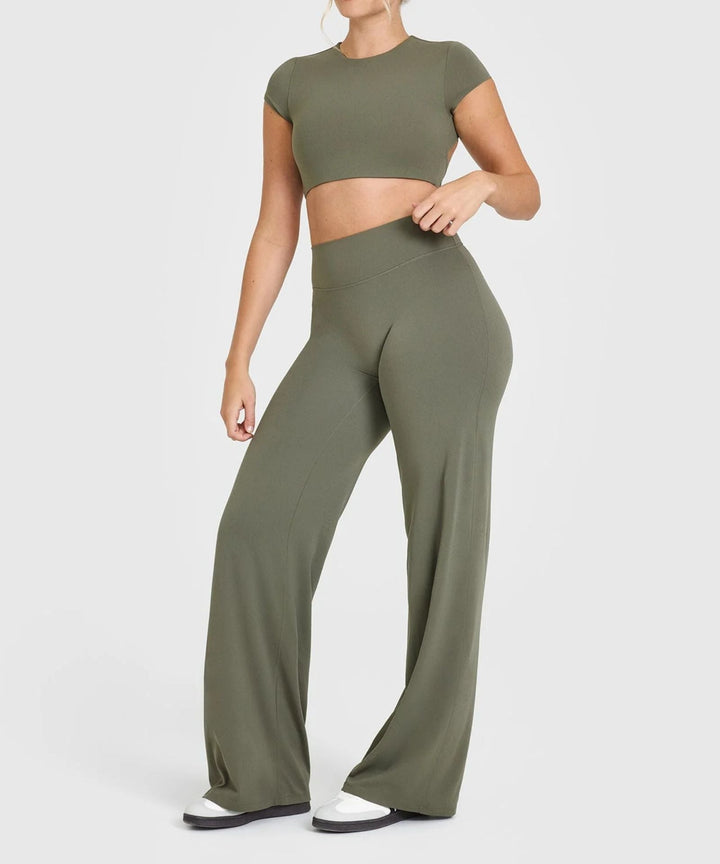 Women's High-Rise Wide-Leg Pants